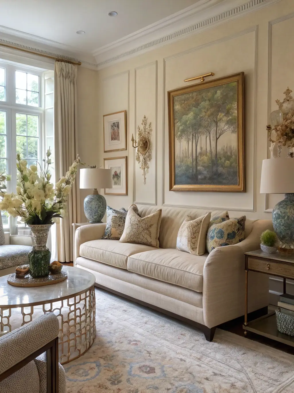 A tidy and spotless living room in a home, showcasing the effectiveness of Rein Fix Services' basic cleaning service.